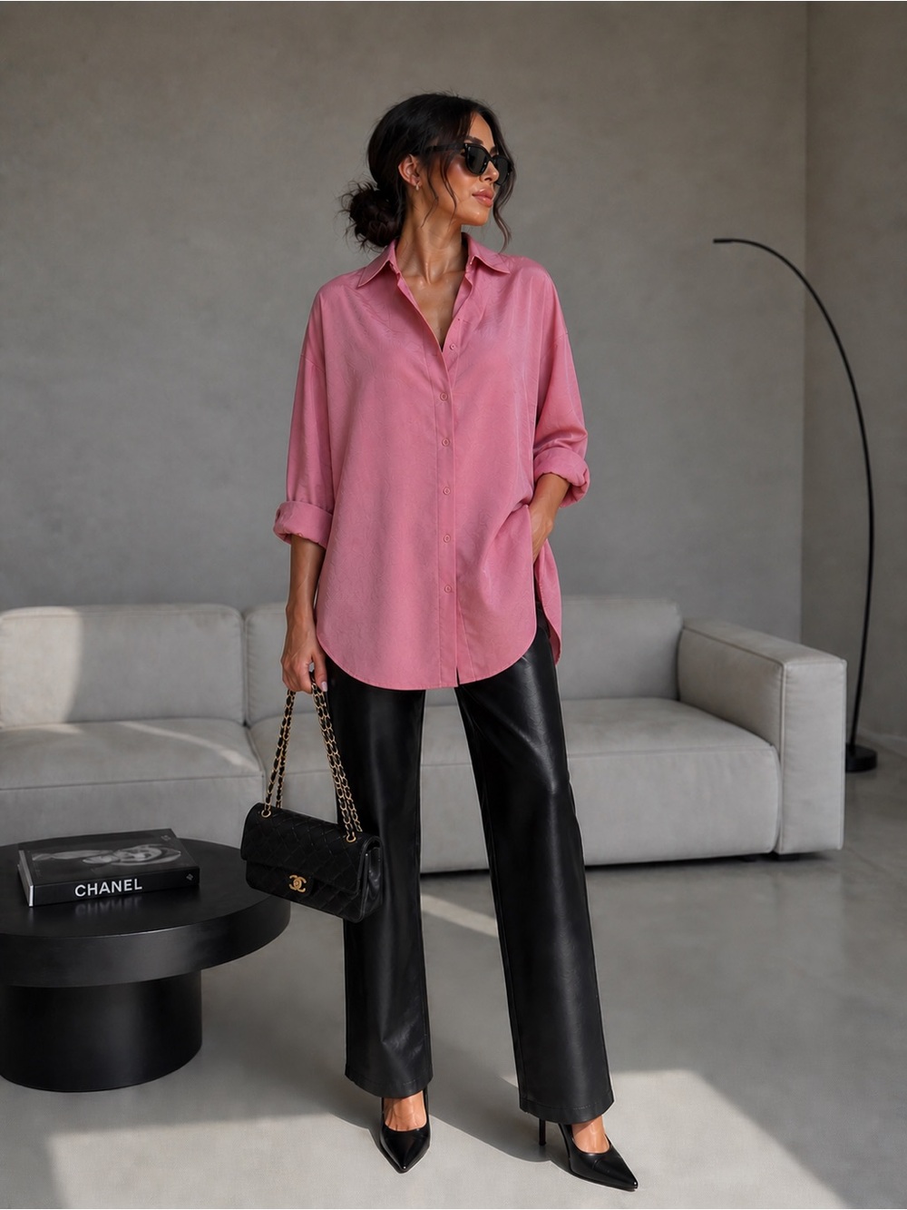 Zara dusty rose Button-Up Shirt